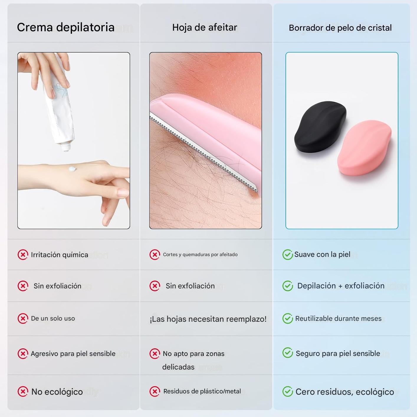 Depiladora de Cristal Reutilizable – Eliminación de Vello Indolora con Tecnología Nano Vidrio