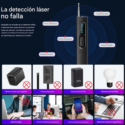 Detector de Cámaras Ocultas y Dispositivos Espía 4 en 1 – Protege tu Privacidad en Cualquier Lugar